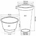 Prosperplast CLASSIC TOWER Doniczka 48x79cm antrazyt DPC48