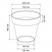 PROSPERPLAST CUBE SHINE Doniczka 3,5l czarna DCUB200S