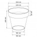 Prosperplast CUBE Doniczka 25x22,1cm antracyt DCUB250