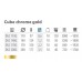 PROSPERPLAST CUBE CHROME GOLD Doniczka 0,6 l, złota struktura DGC110SF