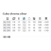 PROSPERPLAST CUBE CHROME SILVER Doniczka 0,6 l, srebrna DGC110S
