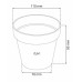 PROSPERPLAST CUBE CHROME SILVER Doniczka 0,6 l, srebrna DGC110S