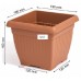 Prosperplast TERRA Doniczka kwadratowa 19x19x16cm, 3,5l, antracyt DKWT19