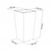 PROSPERPLAST URBI SQUARE P doniczka 5/11l 4l, turkus DURS200