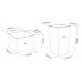 PROSPERPLAST URBI SQUARE P doniczka 8/16l 3l, czarna DURS225