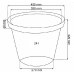 PROSPERPLAST VERA Donica 24l, antracyt DOV40