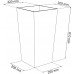 PROSPERPLAST URBI SQUARE P doniczka 21/47 l, bordo DURS325