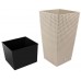 Prosperplast RATO SQUARE Doniczka 22cm, 16,3l, mocca DRTS225