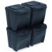 Prosperplast SORTIBOX Zestaw koszy na śmieci 4x25l, antracyt IKWB25S4