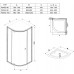 RAVAK PIVOT PSKK3-100 Kabina prysznicowa półokrągła, bright alu+Transparent 376AAC00Z1