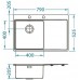 ALVEUS PURE 40 L Zlewozmywak stalowy, 790 x 525 mm, lewy 1103610