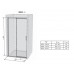 RAVAK MATRIX MSD2-120 L drzwi prysznicowe przesuwne dwuczęściowe satyna + Transparent 0WLG