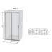 RAVAK MATRIX MSD2-110 L drzwi prysznicowe przesuwne dwuczęściowe białe + Transparent 0WLD0