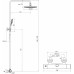 RAVAK 10° FREE BLACK TD F 091.20 Kolumna prysznicowa termostatyczną bateria X070160