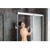 RAVAK MATRIX MSDPS-100/100 L drzwi prysznicowe ze ścianką stałą, białe + Transparent 0WLAA