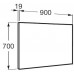 Roca Victoria-N lustro 90 x 70 cm, tekstura drzewa, wenge A856659154
