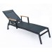 ANGELA ZWC-96 Leżak ogrodowy rozkładany 51 x 65 x 205 cm, czarny 610/14