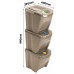 Prosperplast SORTIBOX ECO WOOD Zestaw koszy na śmieci, 3x25l, antracyt IKWB25S3W