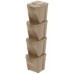 Prosperplast SORTIBOX ECO WOOD Zestaw koszy na śmieci 4x25l, naturo IKWB25S4W