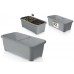 PROSPERPLAST RESPANA Planter Low Rozsadnik 77 cm, szary kamień ISEB770
