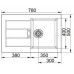 OUTLET Franke Sirius SID 611-78 , 780x500 mm, zlewozmywak, biały polarny 114.0181.972