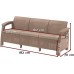 ALLIBERT CORFU LOVE SEAT MAX Sofa, 182 x 70 x 79cm, brązowy/beżowy 17197959