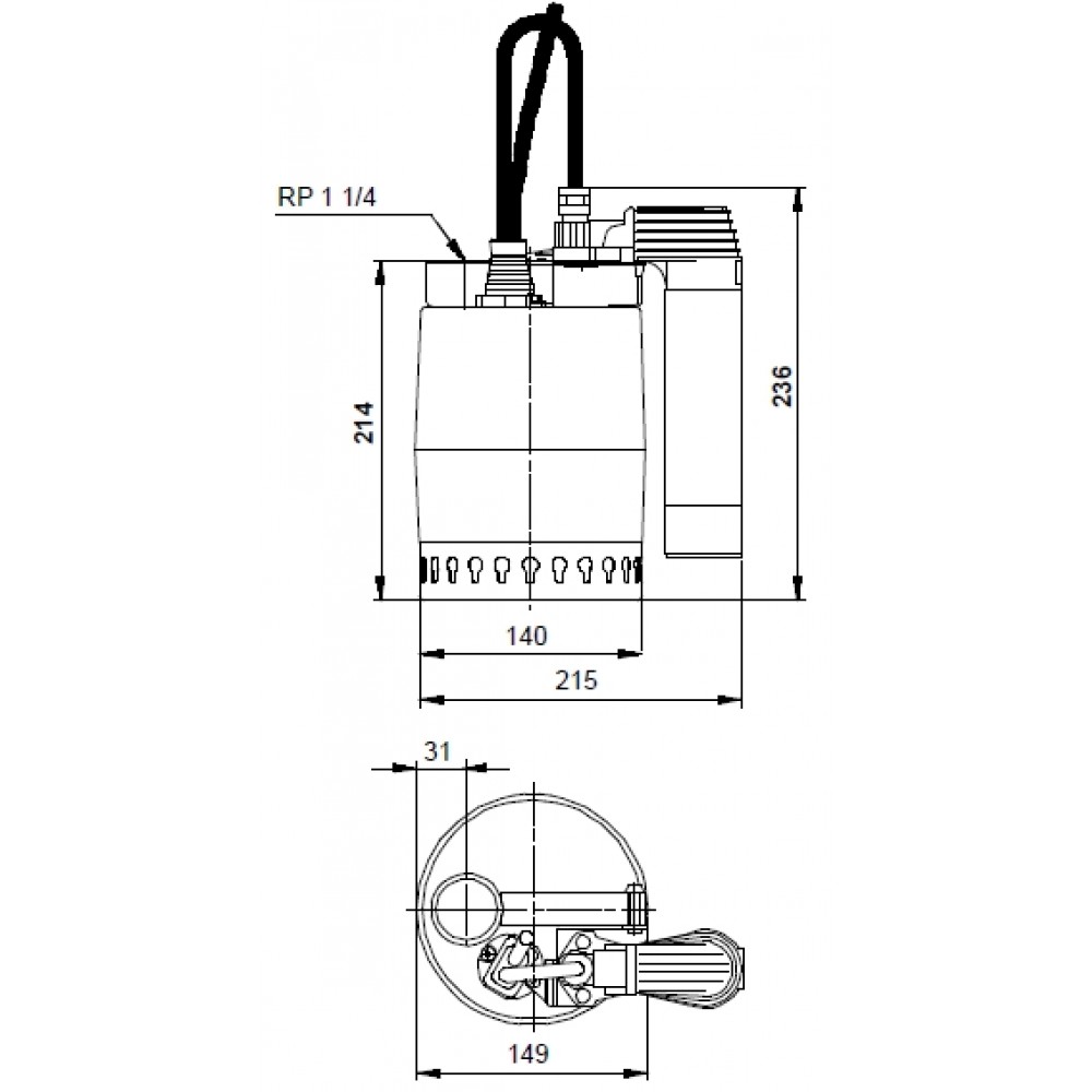 Grundfos UNILIFT KP 150 AV1 Pompa zatapialna do odwadniania 011H1900